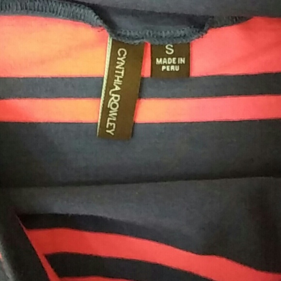 Anthro- Cynthia Rowley Small 3/4 Sleeve Knit Top - Picture 4 of 4